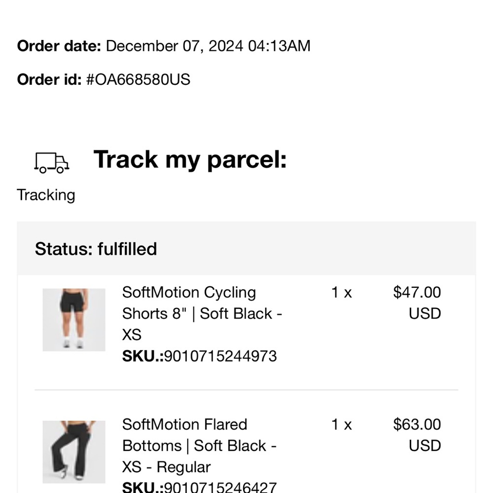 ONER ACTIVE Soft motion Black flare Leggings- XS reg length - Picture 5 of 5